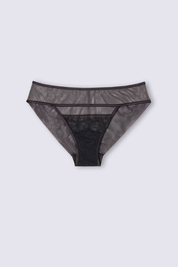 Women Intimissimi Luxury Moments Panties Black / Beige | 5831467-ES