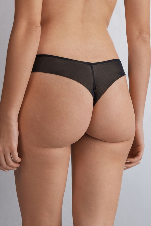 Women Intimissimi Luxury Momentszilian Briefs Black / Beige | 1786920-XW