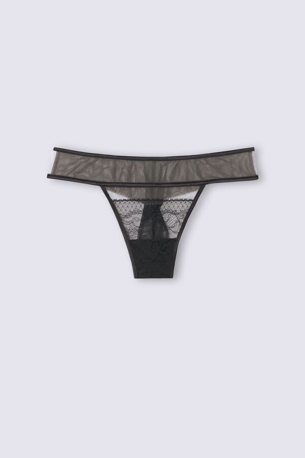 Women Intimissimi Luxury Momentszilian Briefs Black / Beige | 1786920-XW