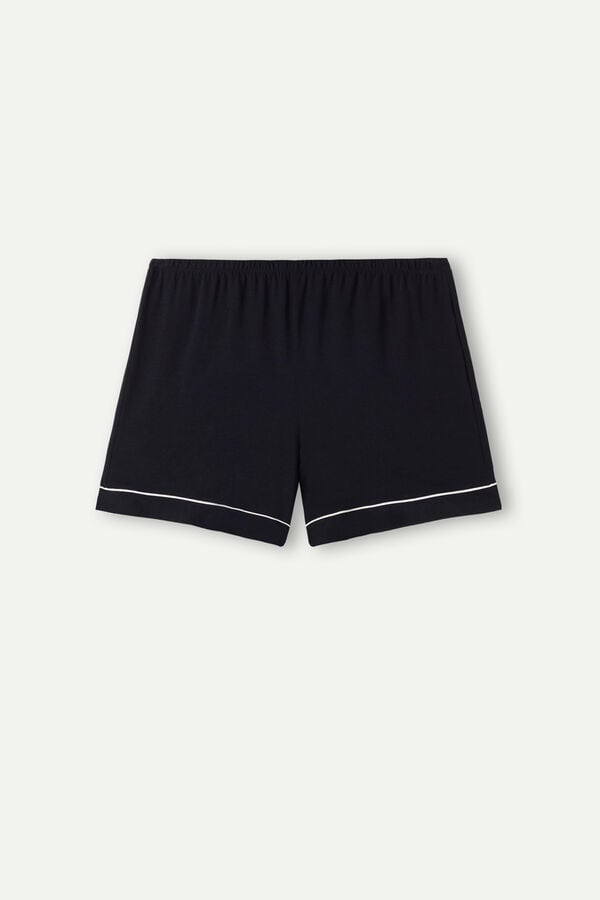 Women Intimissimi Modal With Contrast Trim Shorts Black | 9746082-RE