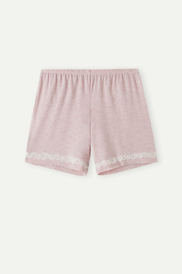 Women Intimissimi Modal With Lace Details Shorts Light Pink | 1042653-PR