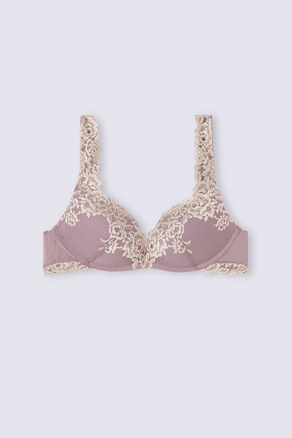 Women Intimissimi Pretty Flowers Gioia Super Push-Up Bra White | 1587493-ZL