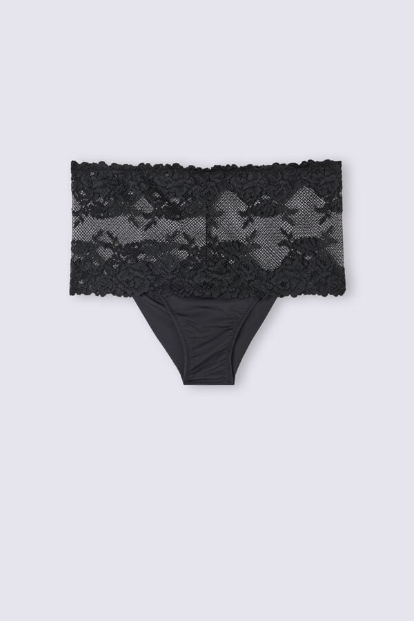 Women Intimissimi Pretty Flowers Hipsterzilian Briefs Black | 1875923-YB