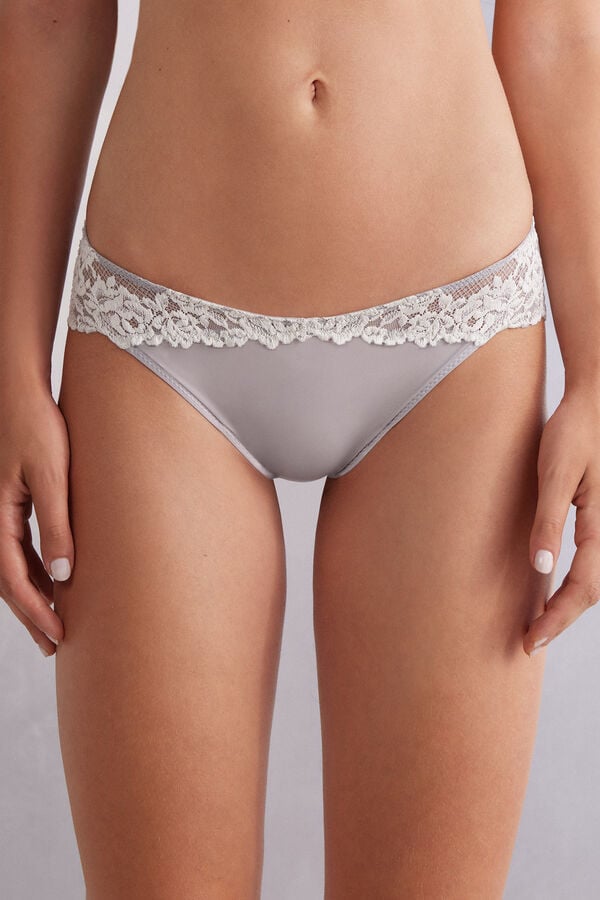 Women Intimissimi Pretty Flowers Panties Grey | 8016249-AN