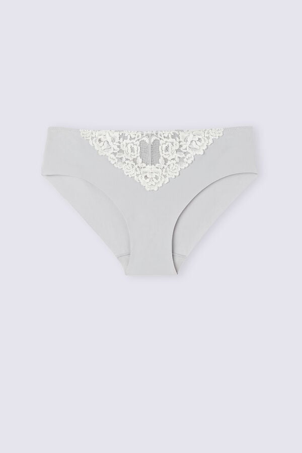 Women Intimissimi Pretty Flowers Seamless Cotton Panties Grey | 9108264-CI