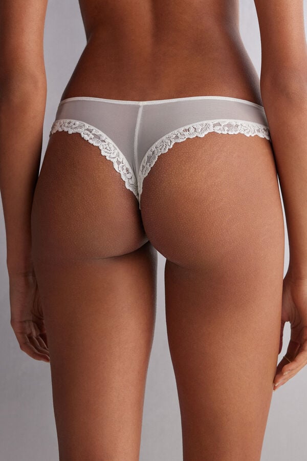 Women Intimissimi Pretty Flowerszilian Briefs White | 7965032-FD