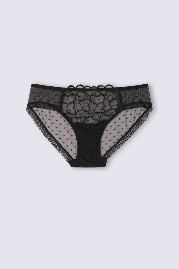 Women Intimissimi Queen Of Hearts Panties Black | 9578632-QM