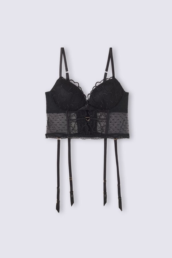 Women Intimissimi Queen Of Hearts Silvia Merrywidow Corset Black | 2406158-JX