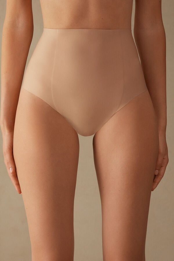 Women Intimissimi Raw-Cut Microfiber French Knickers Briefs Orange Beige | 1308564-UA