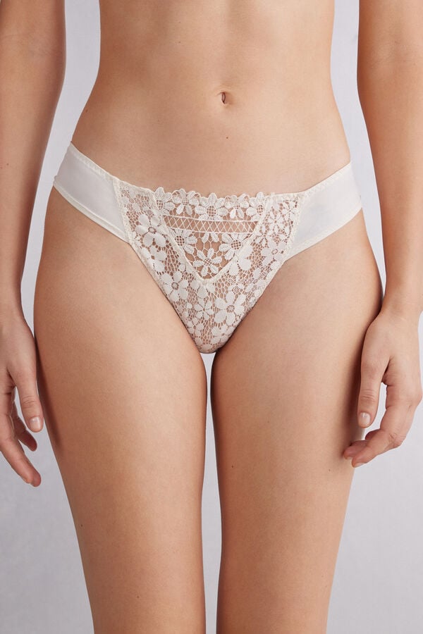 Women Intimissimi Romance Yourselfzilian Briefs Light Yellow / Beige | 6451783-QN