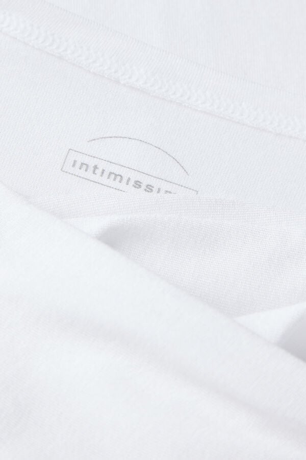 Women Intimissimi Scoop Neck In Micro-Modal Long Sleeve White | 0523619-GC