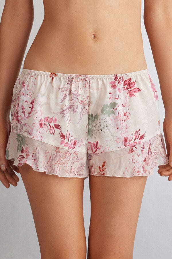 Women Intimissimi Secret Garden Satin Shorts Multicolor | 2436790-ZU