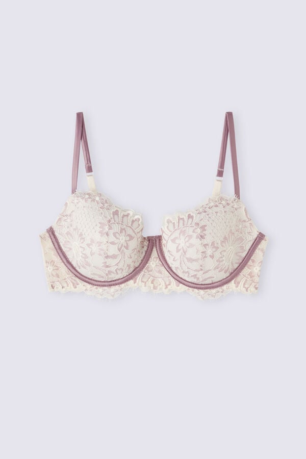 Women Intimissimi Secret Garden Sofia Balconette Bra Light Yellow | 2169835-AG