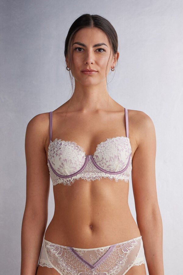 Women Intimissimi Secret Garden Sofia Balconette Bra Light Yellow | 2169835-AG