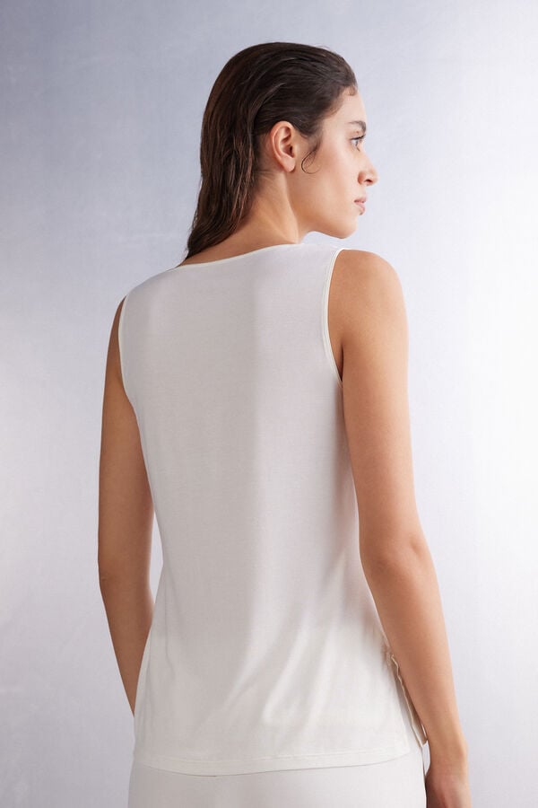 Women Intimissimi Silk And Modal Tank Top White | 0837426-JB