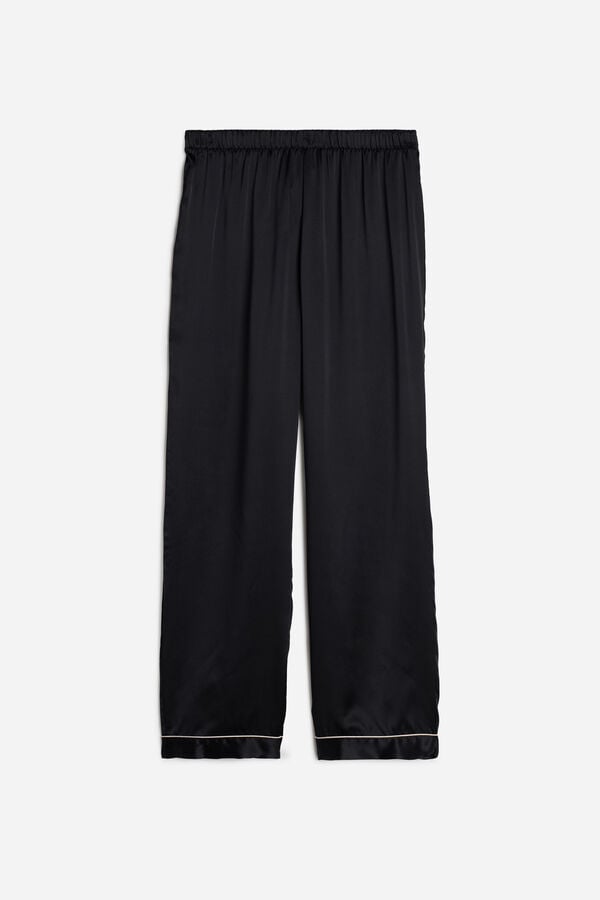 Women Intimissimi Silk Satin Pants Black | 8106425-TK