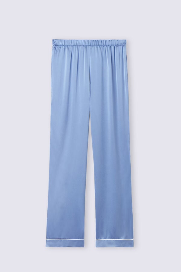 Women Intimissimi Silk Satin Pants Blue | 3176092-IJ