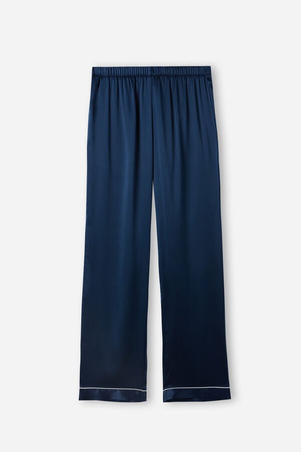 Women Intimissimi Silk Satin Pants Blue | 2463098-LX