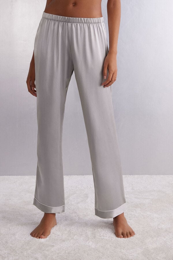 Women Intimissimi Silk Satin Pants Grey | 6248957-VM