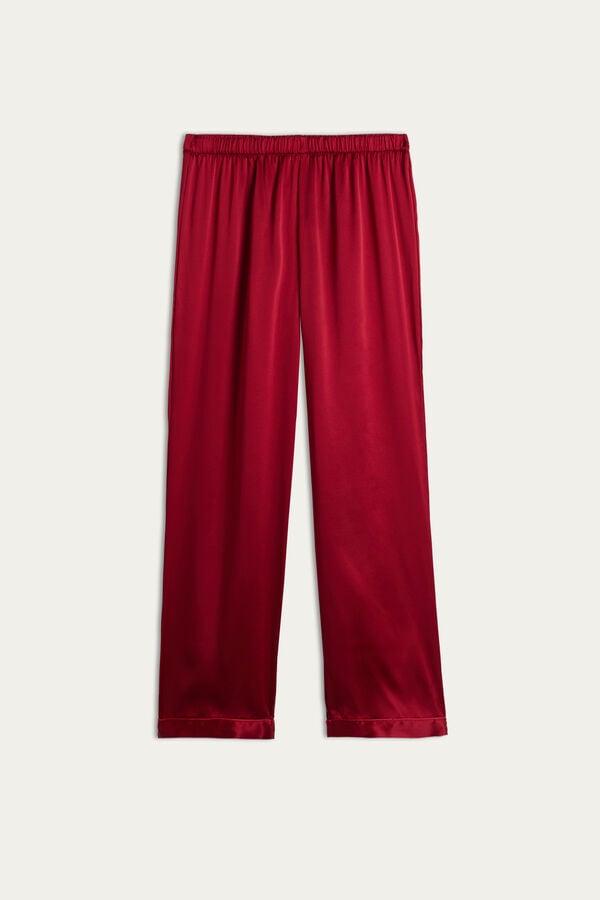 Women Intimissimi Silk Satin Pants Red | 6379801-XY