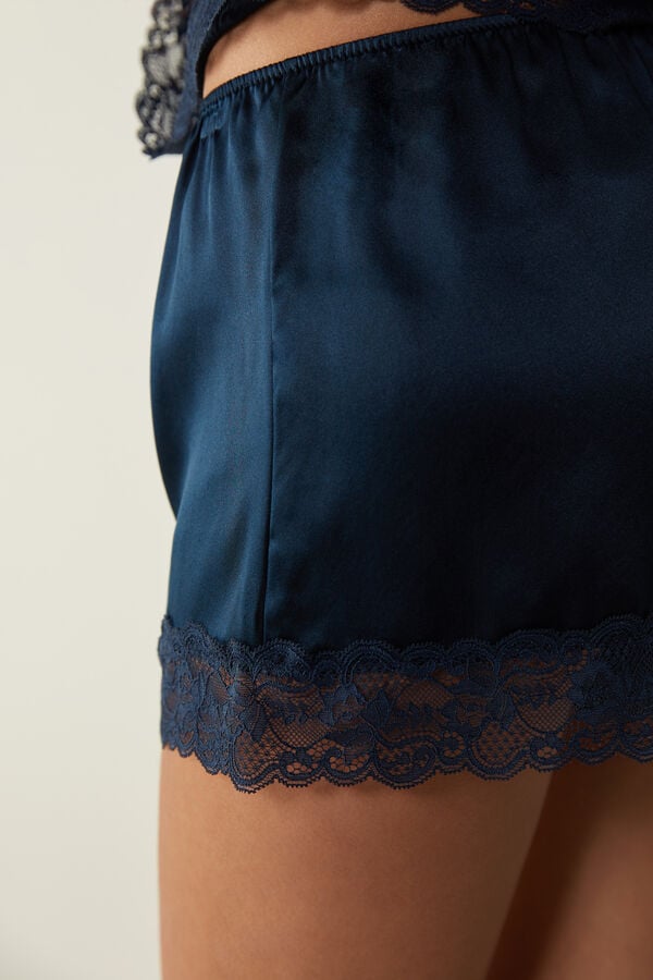 Women Intimissimi Silk Shorts Blue | 3795162-IP