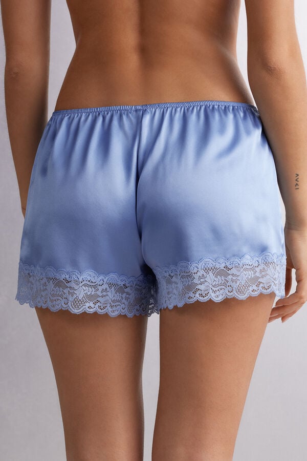 Women Intimissimi Silk Shorts Blue | 7812496-OQ