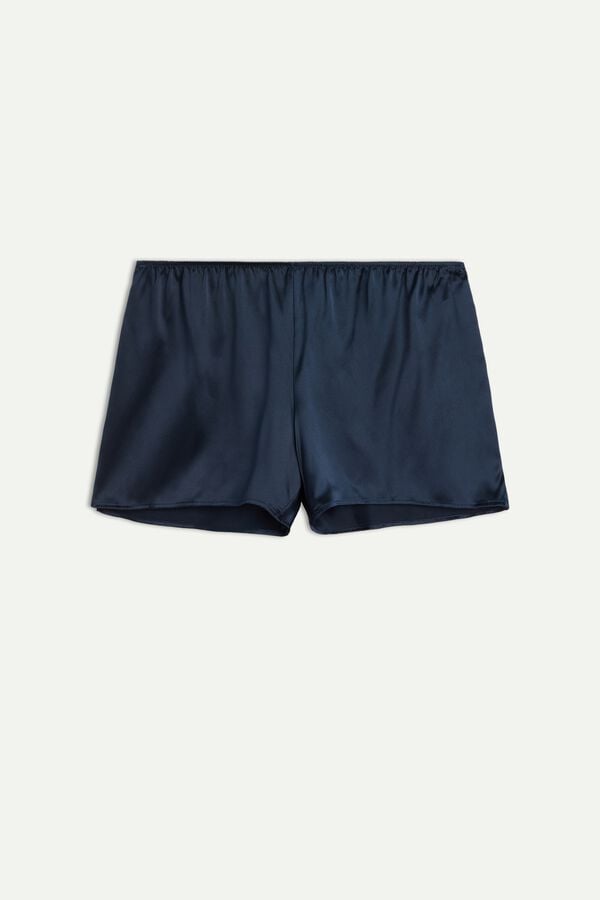 Women Intimissimi Smooth Silk-Satin Shorts Blue | 4368059-BL