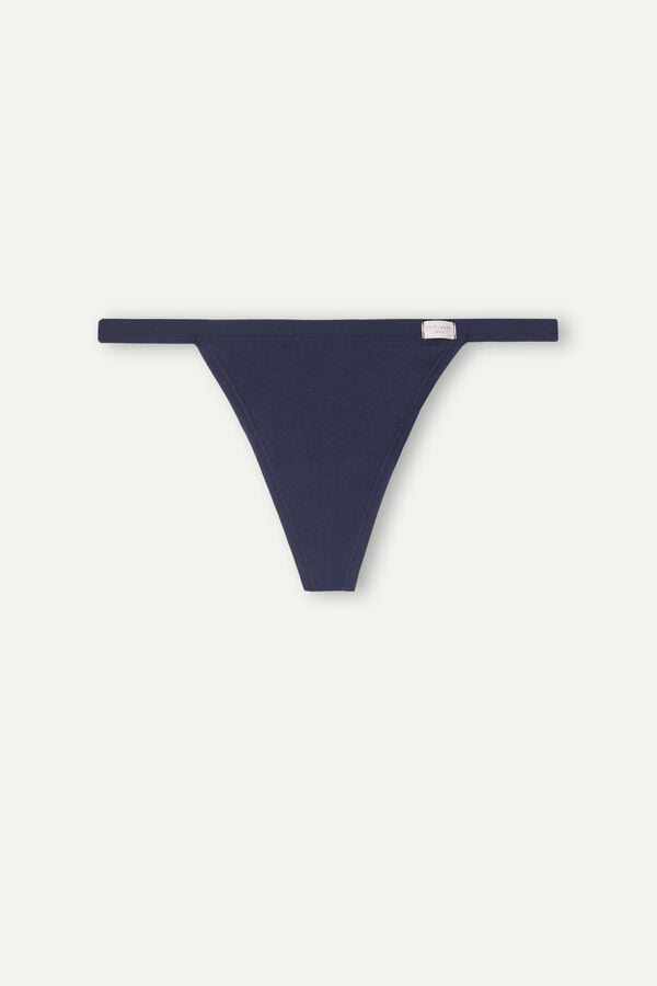 Women Intimissimi String In Cotton Thong Blue | 4937061-FO