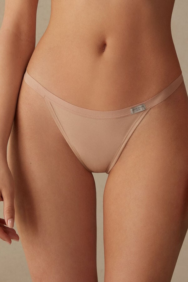 Women Intimissimi String In Cotton Thong Orange Beige | 2507469-QV