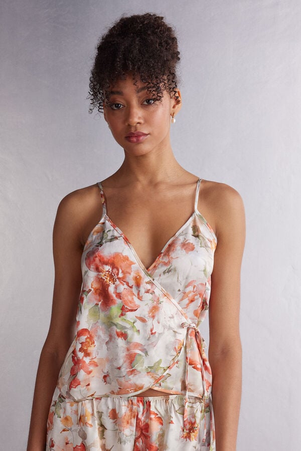 Women Intimissimi Summer Sunset Satin Camisole Tank Top Multicolor | 3286701-FS