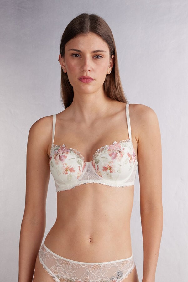 Women Intimissimi Summer Sunset Sofia Balconette Bra White | 4123078-EK