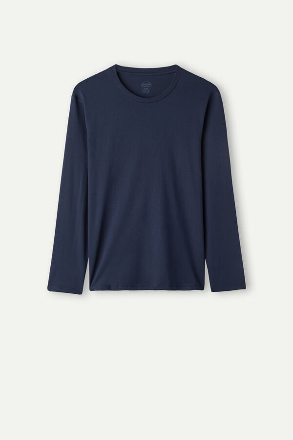 Women Intimissimi Superior Cotton Oversized Long Sleeve Blue | 1906235-XM