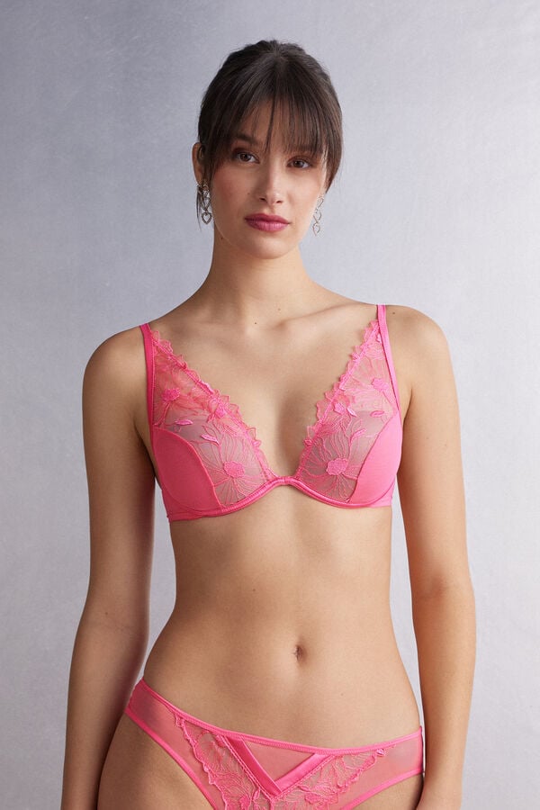 Women Intimissimi Sweet Like Sugar Elena Balconette Bra Pink | 1395760-YP