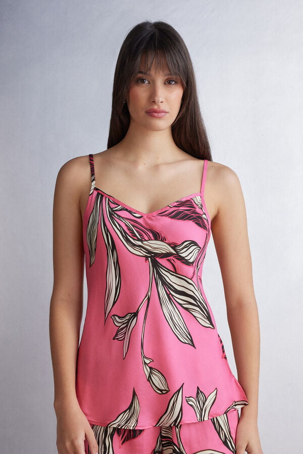 Women Intimissimi Sweet Like Sugar Viscose Satin Tank Top Pink | 3504182-WQ