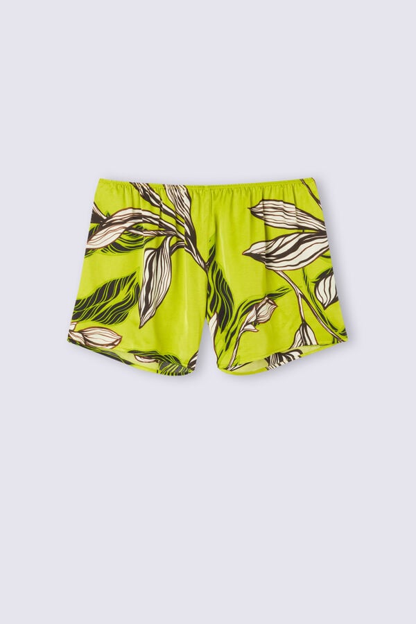 Women Intimissimi Sweet Like Sugar Viscose Satin Shorts Green | 7948310-UW