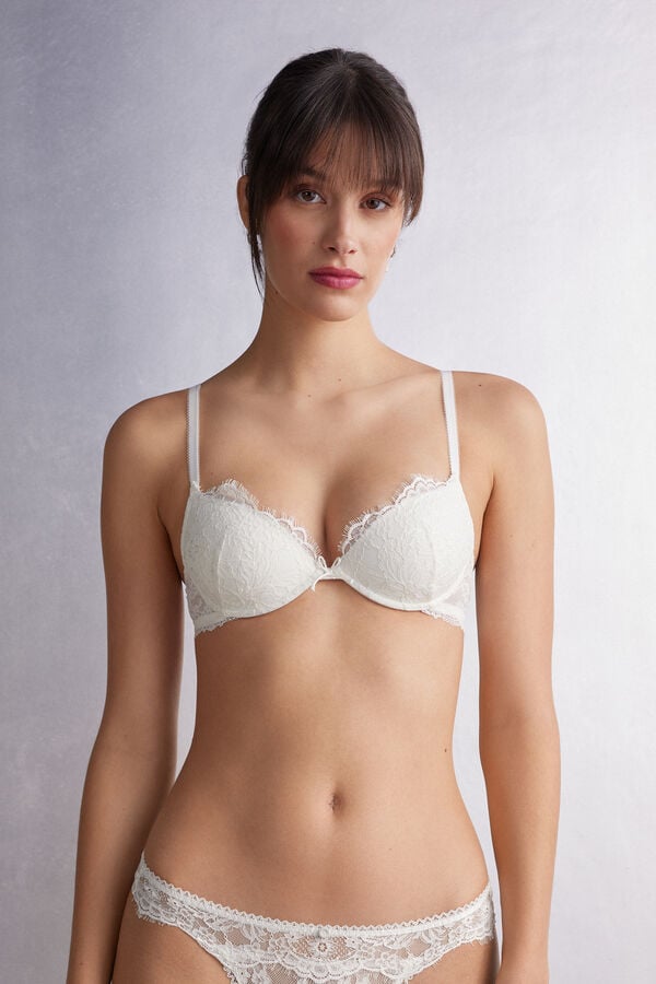 Women Intimissimi The Most Romantic Season Bellissima Push-Up Bra White | 0481673-SF