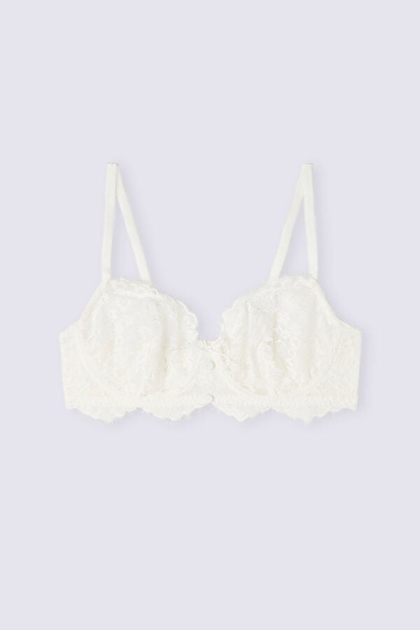 Women Intimissimi The Most Romantic Season Daniela Balconette Bra White | 6893702-TY