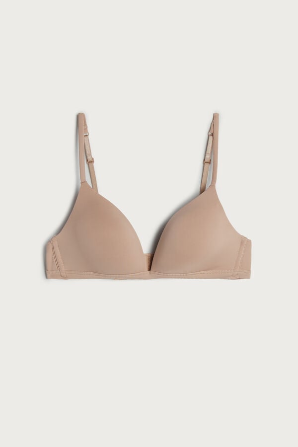 Women Intimissimi Tiziana Microfiber Triangle Bra Orange Beige | 8562940-DC