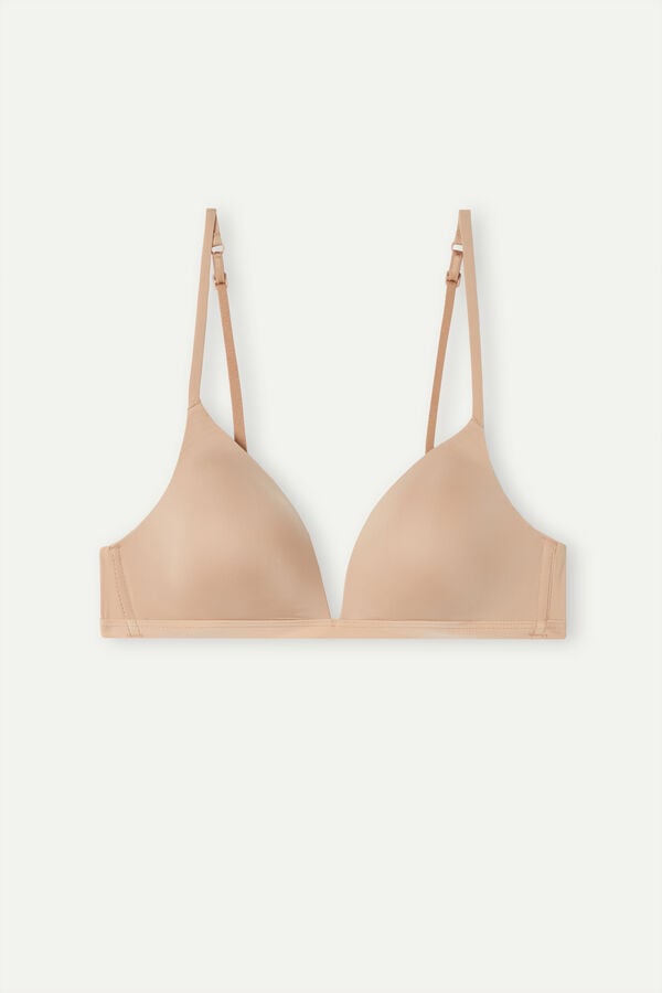 Women Intimissimi Tiziana Triangle Ultralight Microfiber Bra Orange Beige | 2076458-OE