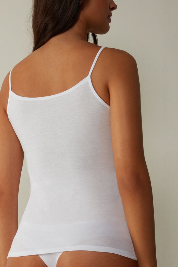 Women Intimissimi Ultrafresh Cotton Camisole Tank Top White | 7140258-CI