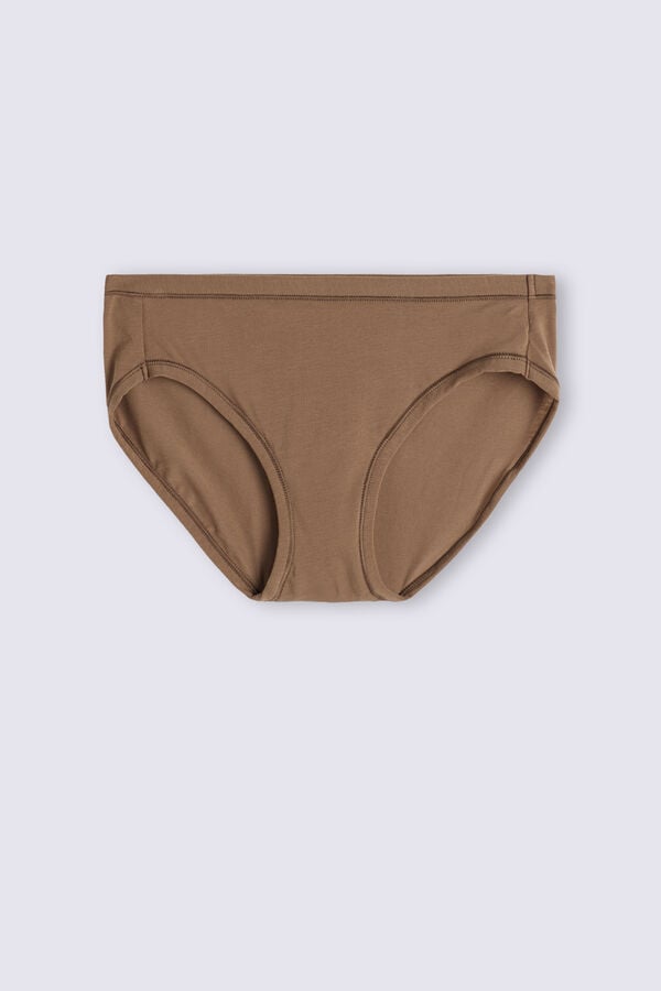 Women Intimissimi Ultralight Cotton Panties Dark Beige | 4068321-KY