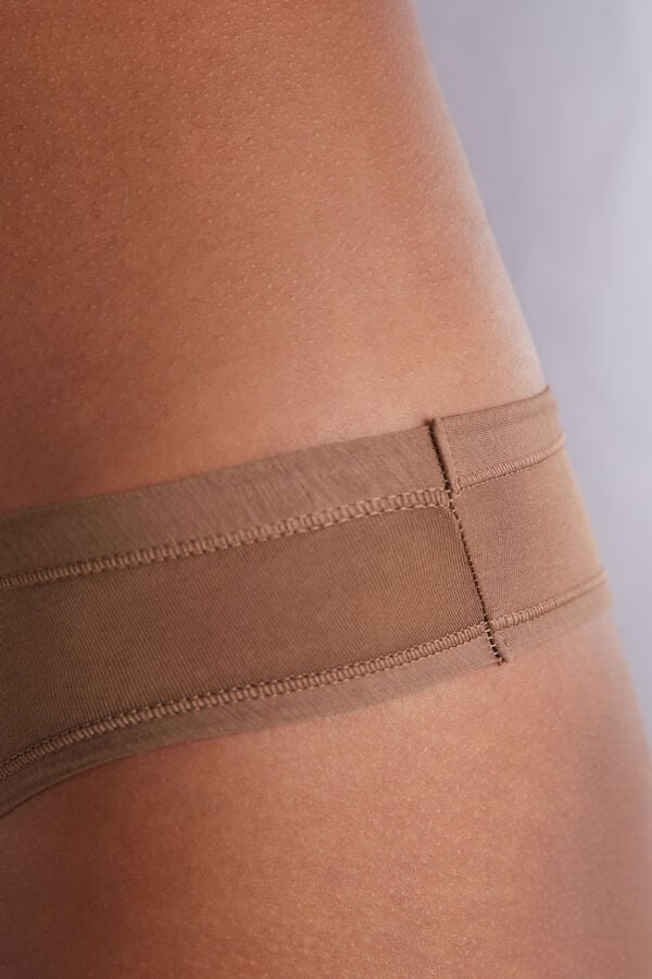 Women Intimissimi Ultralight Cottonzilian Briefs Dark Beige | 2408796-QK