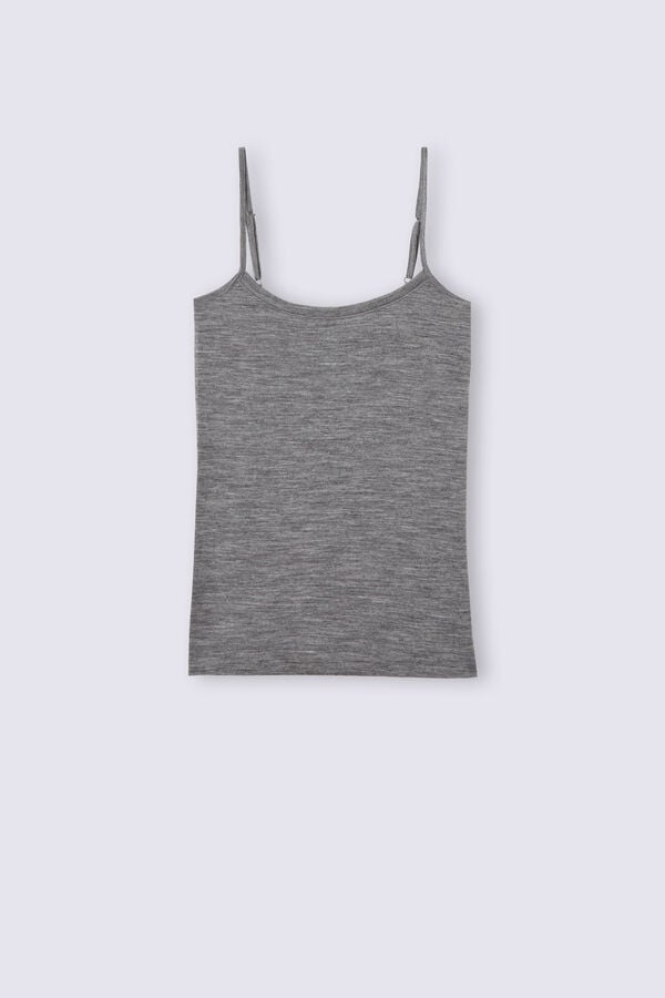 Women Intimissimi Wool Cotton Camisole Tank Top Grey | 5913724-DC