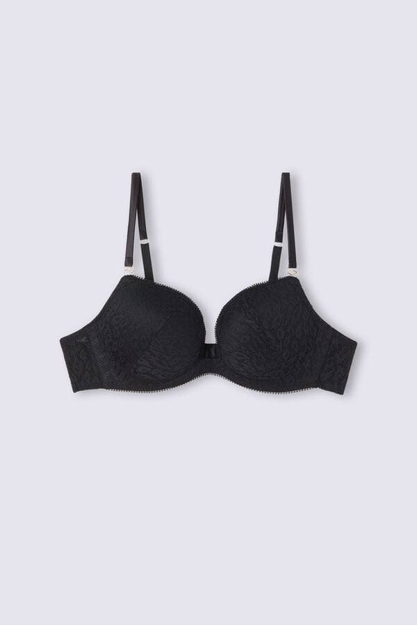 Women Intimissimi Your Wild Side Monica Push-Up Bra Black | 7259601-YG